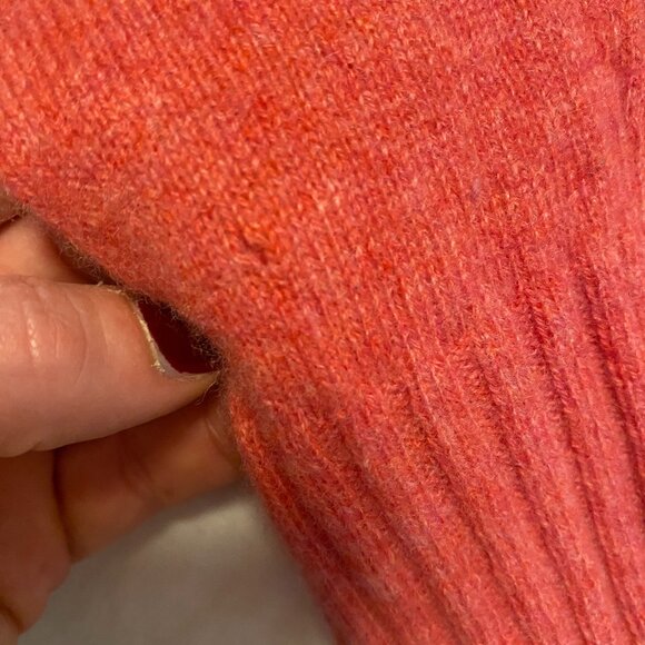 White + Warren Cashmere mockneck Sweater I Heathered Raspberry Pink Size S - Picture 8 of 14